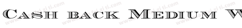 Cash back Medium W00字体转换